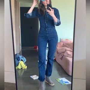 Warp & weft denim jumpsuit